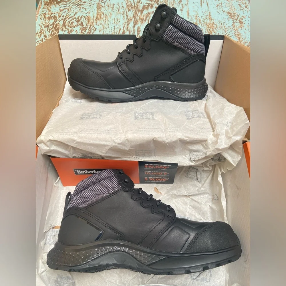Timberland Reaxion Composite Toe Waterproof Work Sneaker Women 9.5/Men 7.5  NWT